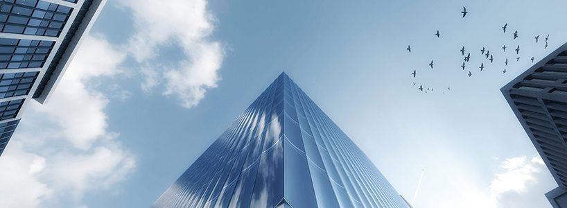 طراحی نمای شیشه ای ساختمان اداری
